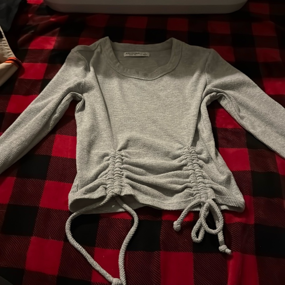 Gray crop top